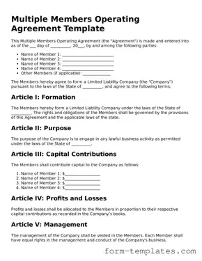 Attorney-Approved Multiple Members Operating Agreement Document