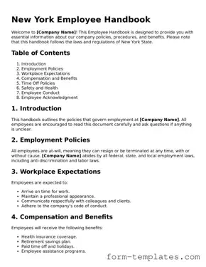 Printable Employee Handbook Form for the State of New York