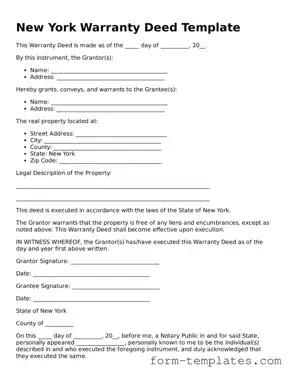 Printable Deed Form for the State of New York
