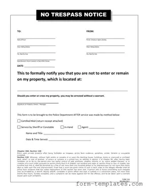 Fill Out a Valid No Trespassing Letter Template