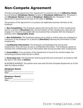 Attorney-Approved Non-compete Agreement Document