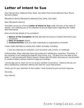 Attorney-Approved Letter of Intent to Sue Document