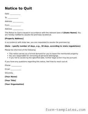 Attorney-Approved Notice to Quit Document