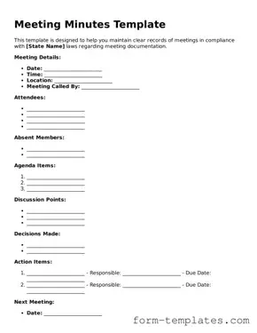 Attorney-Approved Meeting Minutes Document