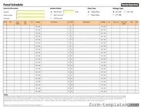 Fill Out a Valid Electrical Panel Schedule Template