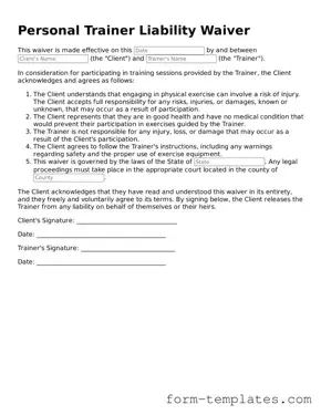 Attorney-Approved Personal Trainer Liability Waiver Document