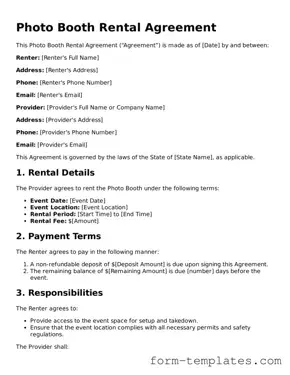 Attorney-Approved Photo Booth Rental Agreement Document