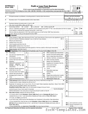 Fill Out a Valid IRS Schedule C 1040 Template