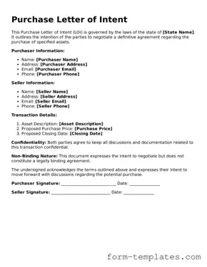 Attorney-Approved Purchase Letter of Intent Document