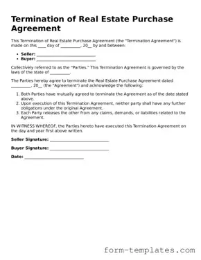 Attorney-Approved Termination of Real Estate Purchase Agreement Document