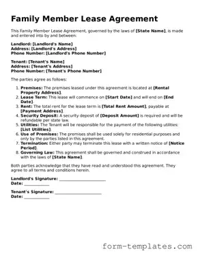 Attorney-Approved Family Member Lease Agreement Document