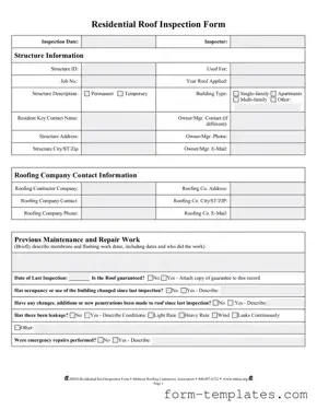 Fill Out a Valid Roof Inspection Template
