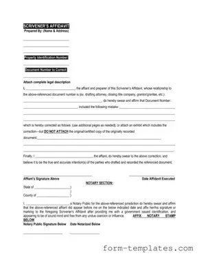 Fill Out a Valid Scrivener's Affidavit Template