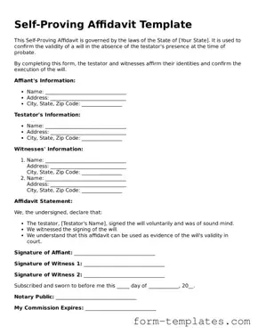 Attorney-Approved Self-Proving Affidavit Document