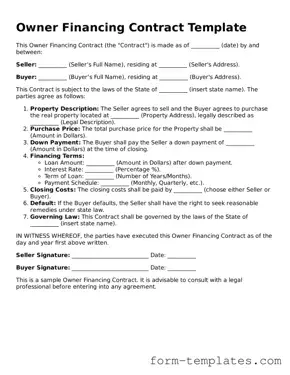 Attorney-Approved Owner Financing Contract Document