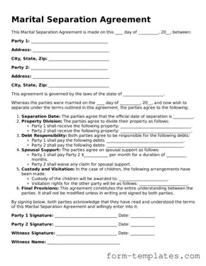 Attorney-Approved Marital Separation Agreement Document