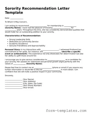 Attorney-Approved Sorority Recommendation Letter Document