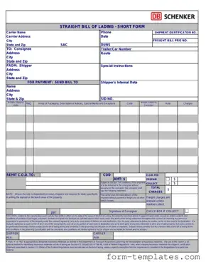 Fill Out a Valid Straight Bill Of Lading Template