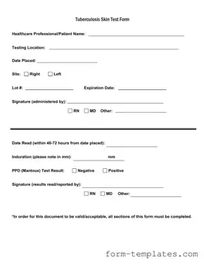 Fill Out a Valid Tb Test Template