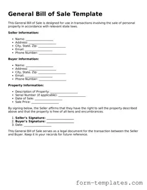 Attorney-Approved General Bill of Sale Document