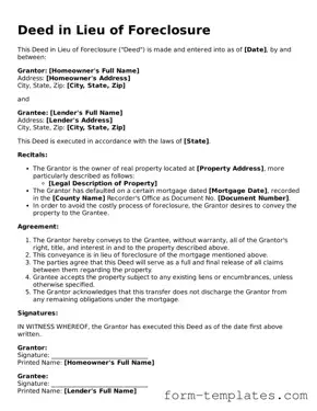Attorney-Approved Deed in Lieu of Foreclosure Document
