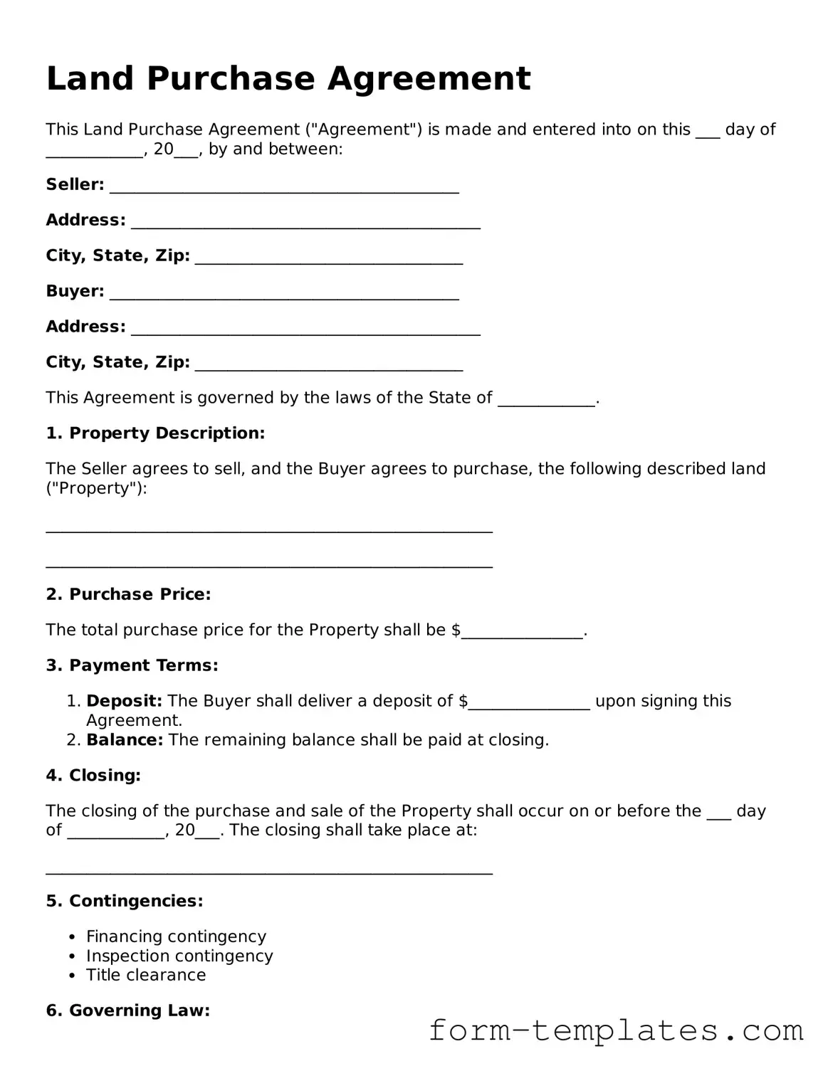 Attorney-Approved Land Purchase Agreement Document