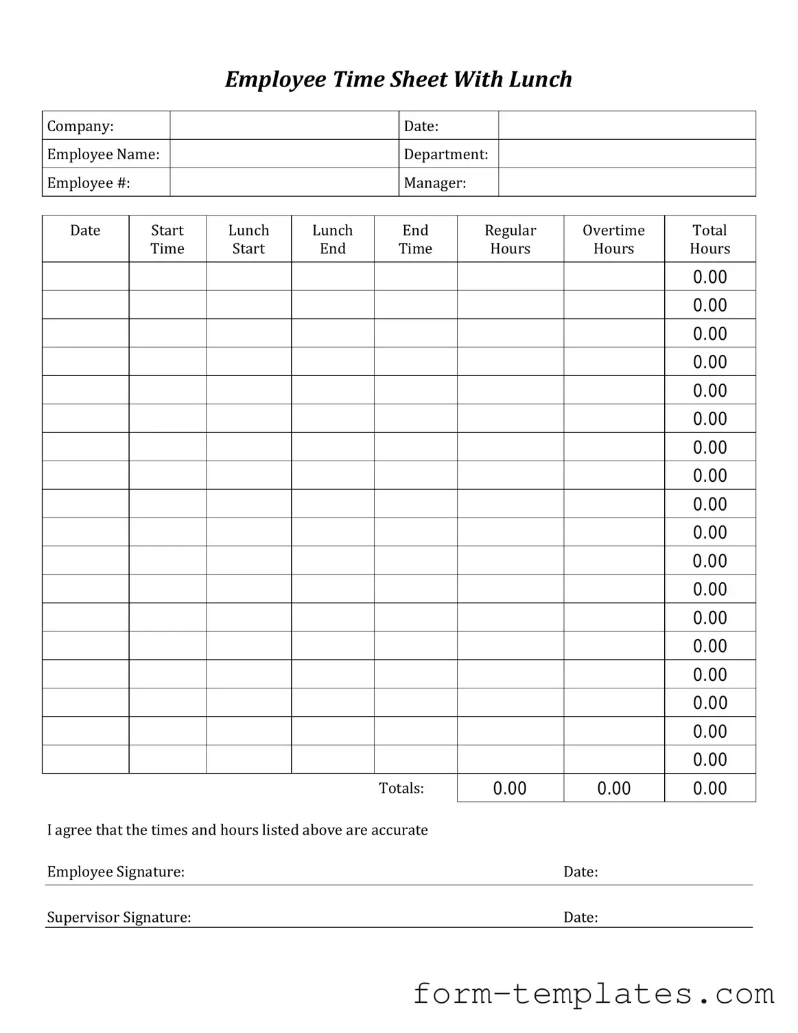 Fill Out a Valid Time Card Template
