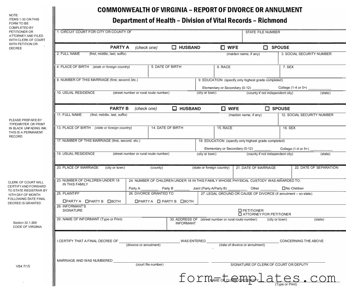 Fill Out a Valid Vs 4 Template