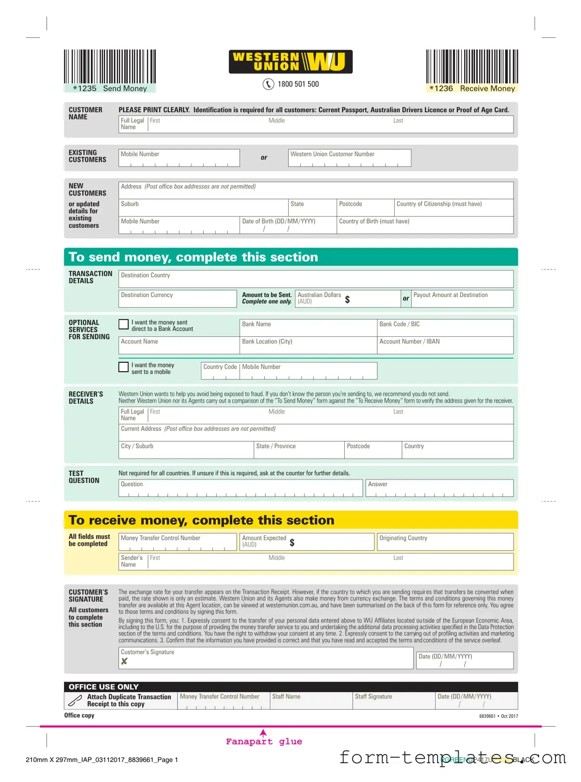 Fill Out a Valid Western Union Template